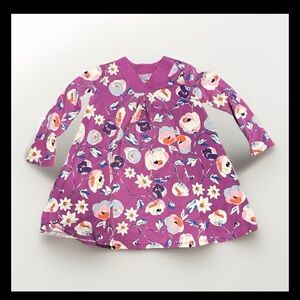 Tea Collection Girls Size 6 Floral Trapeze Dress Kimono Neck Cotton Sweden